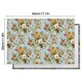 thumbnail image 5 of Pioneer Flower Floral Print Pattern Summer Placemats Table Placemats Set Of 6-Linen Kitchen Washable Placemats Table Mats 12x18 Inch Non-Slip Heat Resistant, 5 of 5
