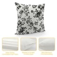 thumbnail image 4 of Black and White Throw Pillow Cushion Cover, Floral Pattern Classic Inspired New , Zippered Double-Side Digital Print Decor,Black and White, 4 of 5