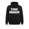thumbnail image 2 of Sudadera con capucha ajustada estampada para hombre con letras blancas sobre un lado y texto "Stage Manager" en otoño, ropa deportiva para grupo, 2 of 5