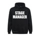 thumbnail image 2 of Sudadera con capucha ajustada estampada para hombre con letras blancas sobre un lado y texto "Stage Manager" en otoño, ropa deportiva para grupo, 2 of 5