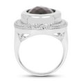 thumbnail image 2 of Genuine Oval Smoky Quartz Ring in Sterling Silver - Size 10.00, 2 of 3