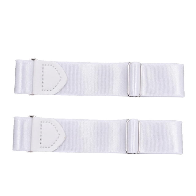 Pulsera elástica antideslizante con hebilla metálica ajustable para trabajo, oficina y negocios. Blanco