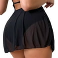thumbnail image 3 of Gibobby faldas de mezclilla para mujer Bikini Mesh Ruffle Beach Wraps para traje de baño Cubrir Cordón Lateral Falda Mesh Shorts Ups Up Cover Wrap Mujeres Bikinis Set(Negro, XL), 3 of 5