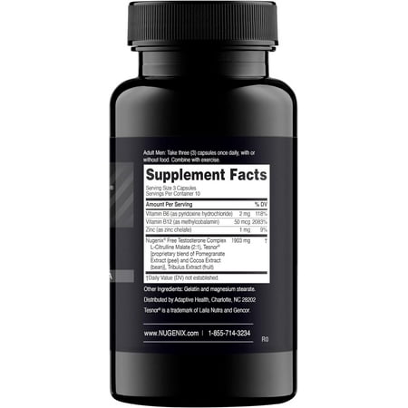 Nugenix T Boost - Free Testosterone Booster for Men, 30 Count