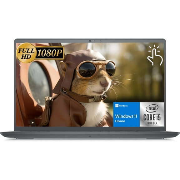 Dell Inspiron Laptop, 15.6" FHD IPS Touchscreen, Intel Core i5-1135G7, 16GB RAM, 512GB SSD, Wi-Fi, Bluetooth, Windows 11 Home, Carbon Black