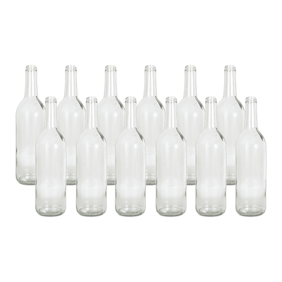LD Carlson Screw Top Clear Wine Bottles 750 mL - 12/Case