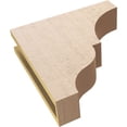 thumbnail image 6 of 4"W x 16"D x 16"H Thin Asheboro Rough Cedar Woodgrain TimberThane Corbel, Primed Tan, 6 of 6