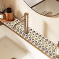 thumbnail image 2 of Yayeee Faucet Mat for Kitchen Sink 30" Diatomite Long Splash Guard Pad, Beige Floral Pattern, 2 Pack, 2 of 7
