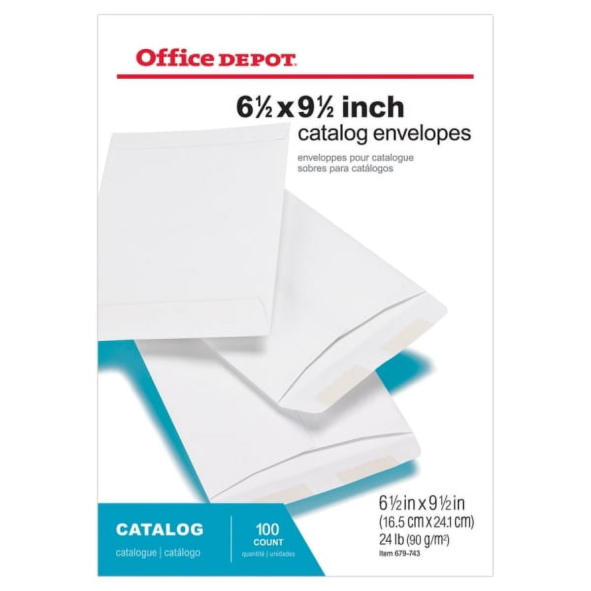 Office Depot Catalog Envelopes, 6 1/2in. x 9 1/2in., White, Box Of 100, 77626