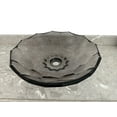 thumbnail image 6 of Transparent grey Glass Vessel Sink, Modern Vanity Bowl with Pop-Up Drain for Bathroom | LAV-FWS103, 6 of 6