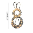 thumbnail image 3 of Easter Bunny Wreath with Lights for Front Door Spring Home Decor Indoor Outdoor, 3 of 6