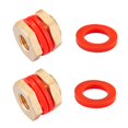 thumbnail image 1 of Litorange 2 piezas de acoplamiento de mamparo de latón en ambos extremos 1/4" NPT hembra diámetro exterior 3/4-16UNF latón a granel montaje de tubería de montaje de tanque de mamparo acoplador de mont, 1 of 5