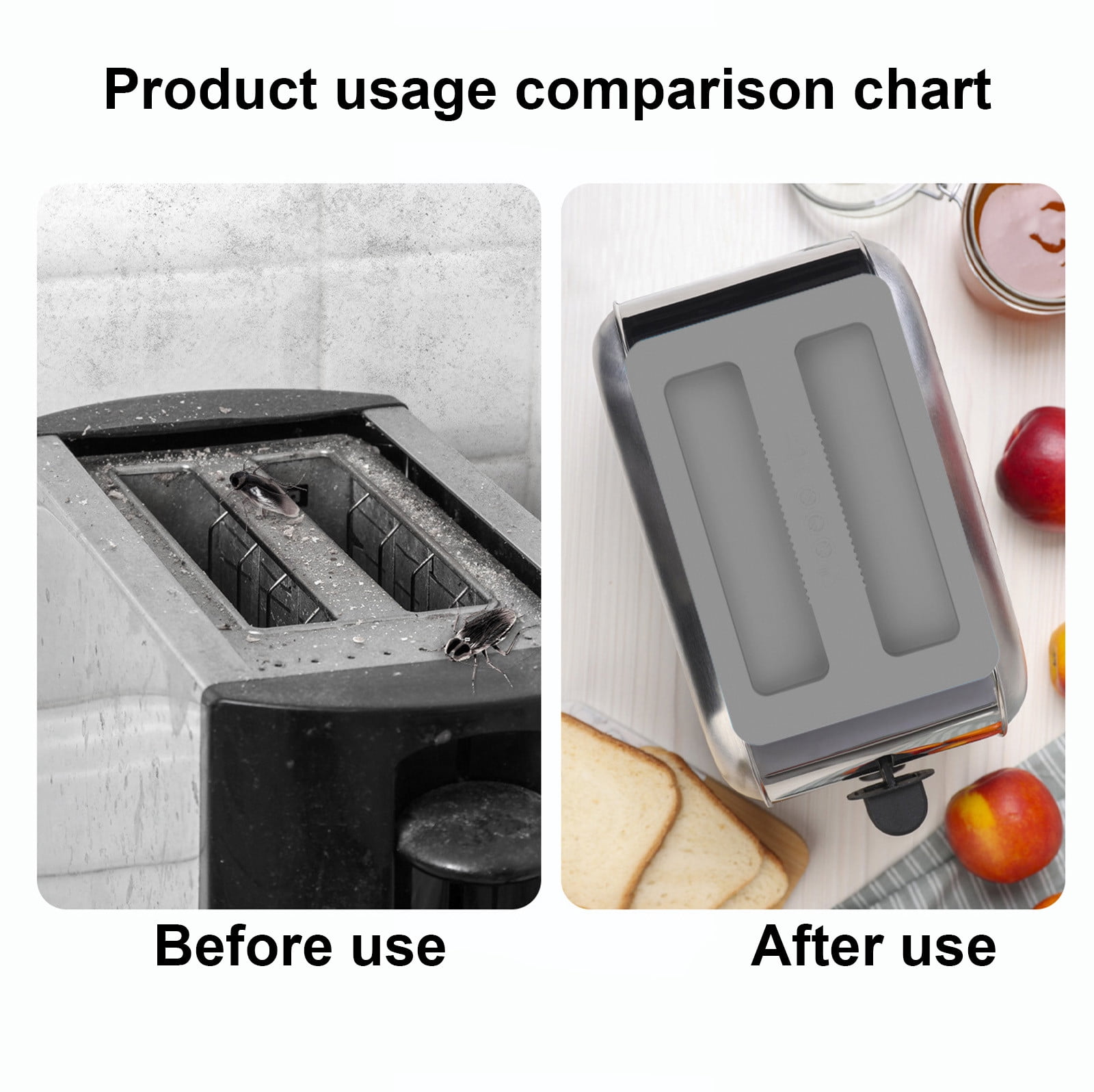 2 Pcs Silicone Toaster Cover - Universal 2 Slice Toaster Dust Cover, 6.22x4.09 Inch, Reusable & Easy Clean - View #10