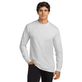 thumbnail image 4 of Gildan Heavy Cotton Long Sleeve T-Shirt, Men's Taped neck Classic Fit Ash Tee, S, 4 of 6