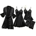 thumbnail image 2 of Lingerie Femmes Soie Robe de Dentelle Robe Babydoll Vêtements de Nuit Pyjamas Ensemble, 2 of 5