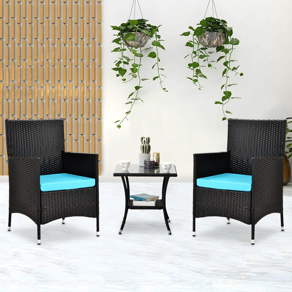 Patio Furniture Sets, 3Piece Wicker Patio Conversation Furniture Set