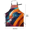 thumbnail image 2 of Kdxio Abstract Fabric Color Waves Apron with Pockets Adjustable Kitchen Aprons for Men Women Waterproof Aprons for Cooking,Drawing,Crafting, Baking Household Cleaning, 2 of 5