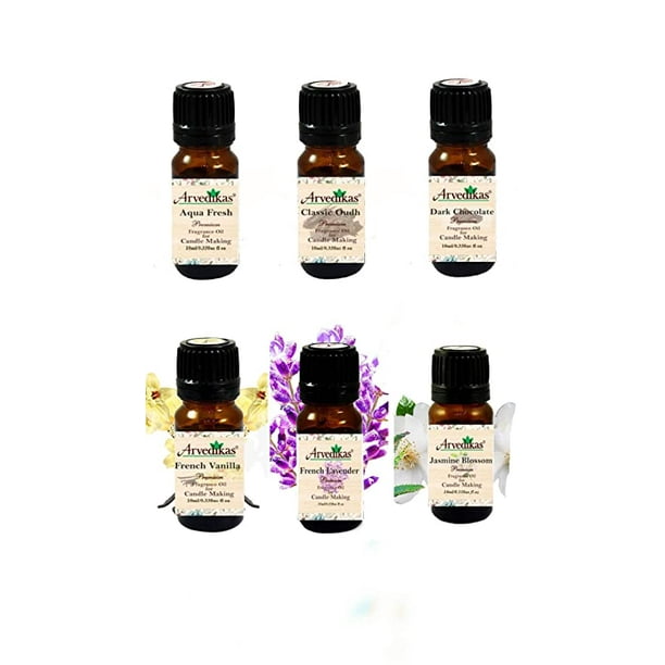 Combo Pack Of 6 Arvedikas Premium Fragrance Oil For Candle Making Soy