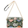 thumbnail image 2 of FORMRS Women Crossbody Purse with Chain Strap Vegan Leather Shoulder Handbag, Blue Geometric Flowers, 2 of 7