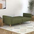 thumbnail image 3 of DHP Alicent Futon Sofa Bed and Couch Sleeper, Olive Linen, 3 of 9