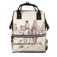 thumbnail image 1 of Easygdp Cowboys Riding Horses para Bolsa de Bebé de Gran Capacidad con Múltiples Bolsillos, Bolsa de Pañales para Padres, Bolsa de Viaje Organizada y Elegante, 1 of 6