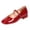 Red, variant on Women's Mary Jane Shoes Patent Leather Square Toe Adjustable Buckle Strap Retro Closed Toe Low Heel Pumps for Office Work Casual Daily Wear