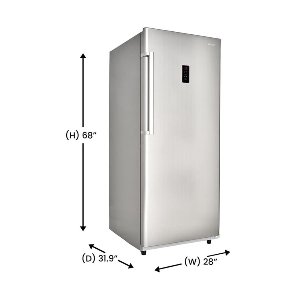 Pemberly Row 17 cu. ft Convertible Upright Freezer/Refrigerator in Stainless
