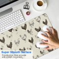 thumbnail image 4 of Long Mouse Pads for Desk,Beige Chicken Sketch Pattern Desk Mats on Top Of Desks, Desk Mouse Pad Extra Large with 3mm Non-Slip Base and Stitched Edge for Gaming,Office,Work,Home 35.4x15.7in, 4 of 5