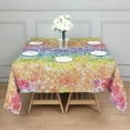 thumbnail image 3 of Pioneer Flower Floral Print Pattern Square Tablecloth,Waterproof Square Table Cover,Wipeable Spillproof Washable Table Cover for Home Kitchen Party Decor 42"X42"(107x107cm), 3 of 6