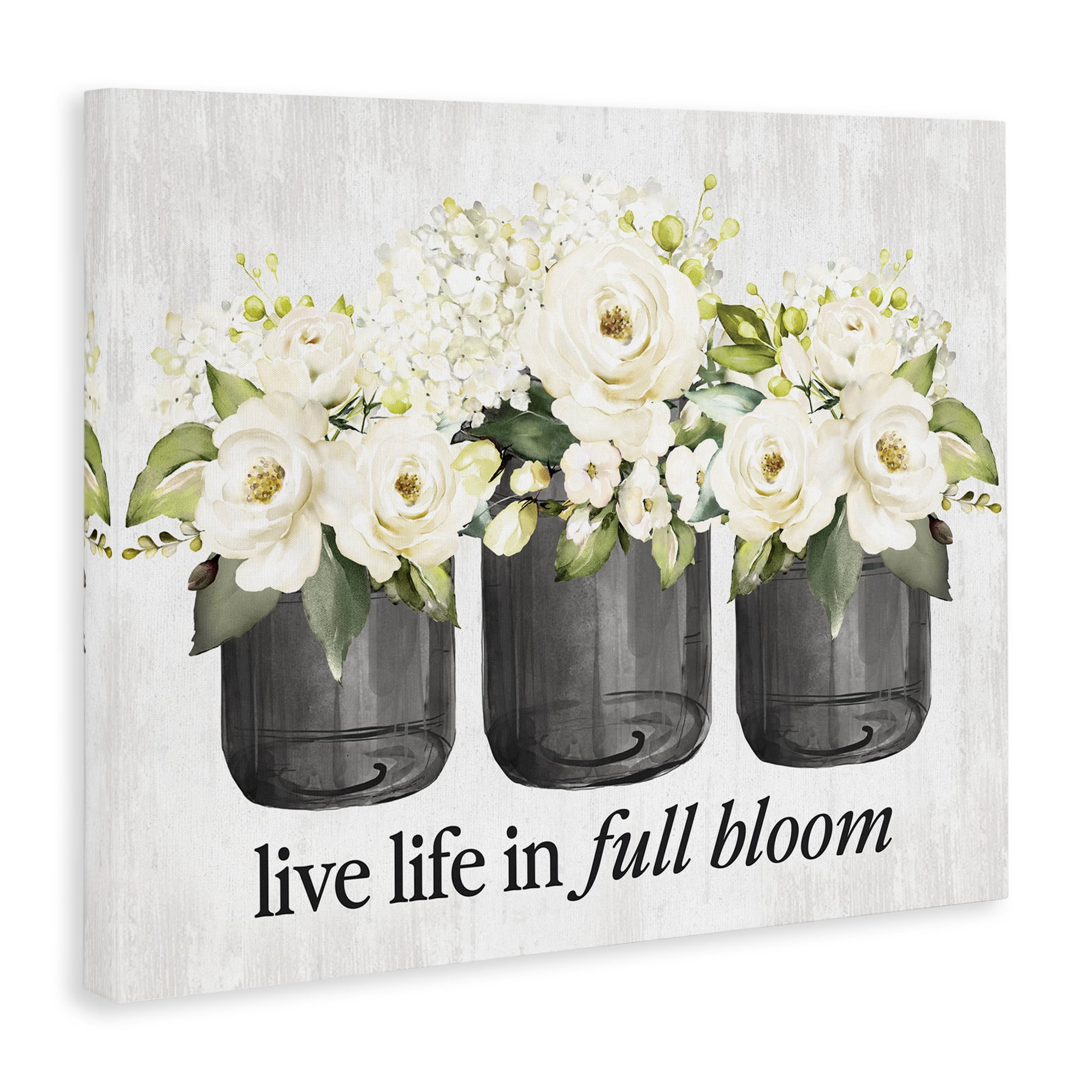 Stupell Industries Life In Full Bloom Botanical & Floral Painting Gallery Wrapped Canvas Art Print Wall Art, 30 x 24