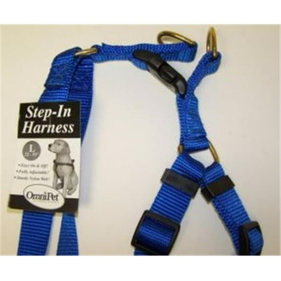 Omni Pet 445-19011 Omni Pet No.19LBL Step in Harness Nylon Size 22-33in Large Color Blue