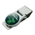 thumbnail image 1 of You're Pterrific Terrific Pteranodon Dinosaur Funny Humor Satin Chrome Plated Metal Money Clip, 1 of 4