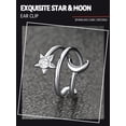thumbnail image 4 of FaithHeart Star Moon Ear Cuff for Women 925 Sterling Silver Non Piercing Cute Shining CZ Adjustable Wrap Earring for Upper Ear Cartilage Jewelry Gift for Sister 1 Piece, 4 of 10