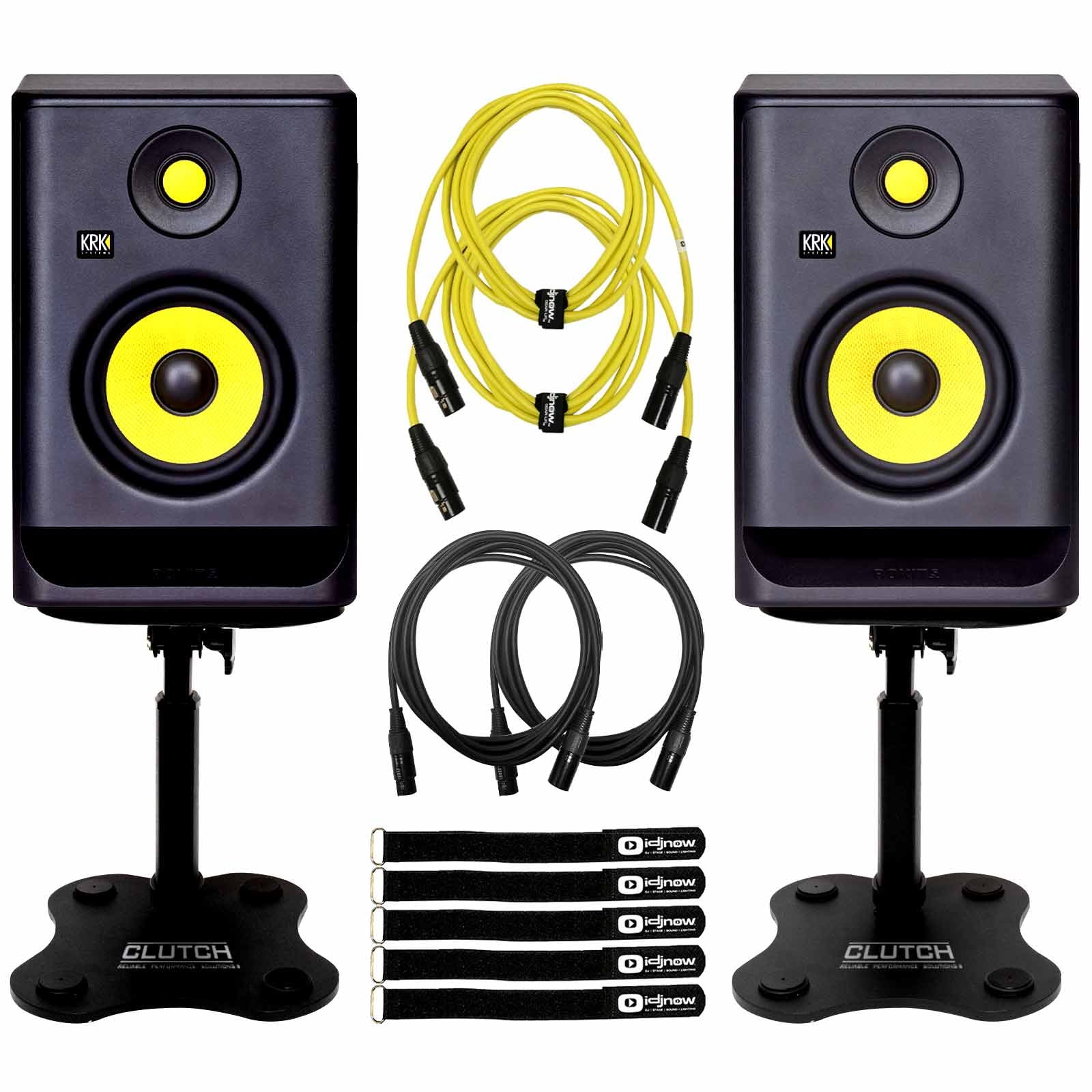 (2) KRK Generation 4 Rokit RP5 G4 5" Powered Studio Monitor Speakers
