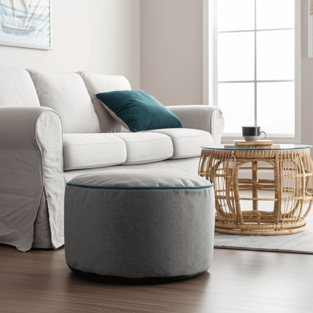Qiviut Gray Foot Pouf