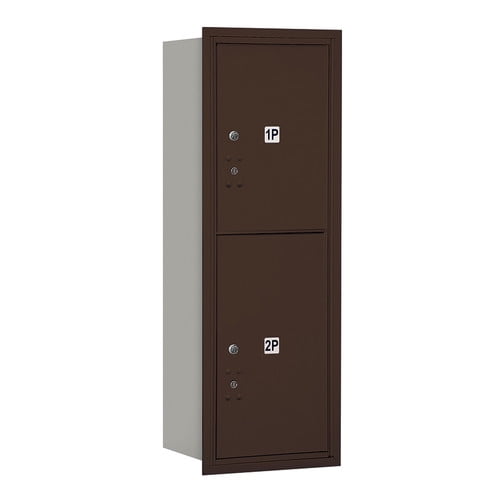 4C Horizontal Mailbox - 11 Door High Unit - Single Column - Stand-Alone Parcel Locker - Bronze - Rear Loading - USPS Access