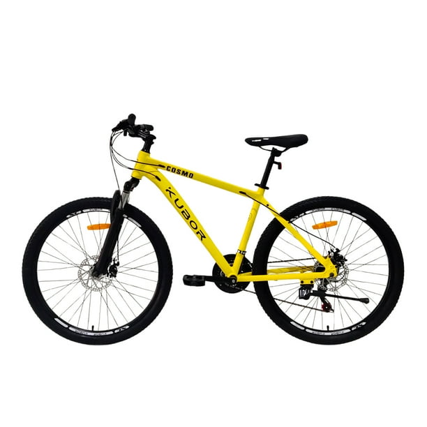 Bicicleta De Montaña Aluminio Rodada 26 21 Velocidades Kubor Amarillo Kubor Cosmo