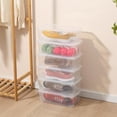 thumbnail image 4 of Clear Shoe Boxes 12 Pcs Plastic Storage Bins with Latching Lid Rectangular Storage Boxes Durable See-Through Lidded Shoe Boxes for Art Supplies and Home Clear, 4 of 5