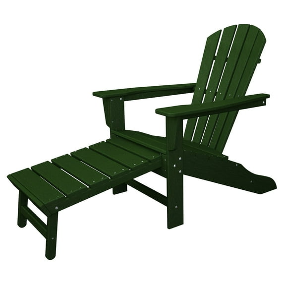 POLYWOOD® South Beach Ultimate Adirondack Chair with Hideaway Ottoman