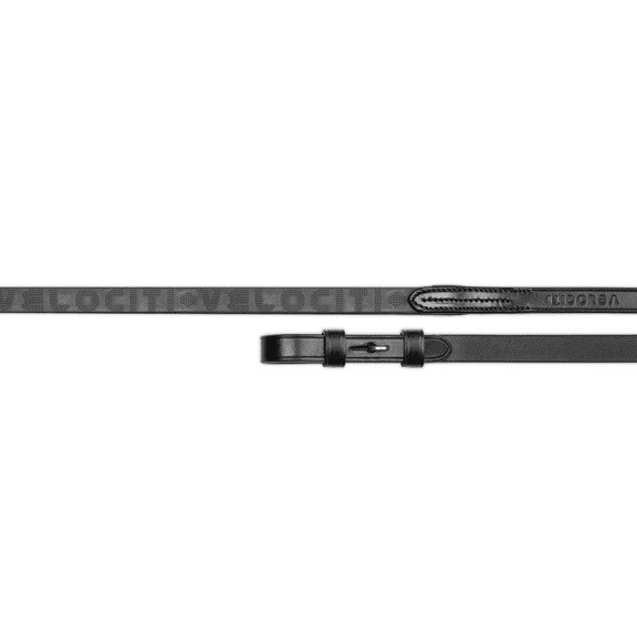 Shires Lusso Rubberized Web Reins - Durable Non-Slip Horse Riding Reins for Precise Control Black / 60 x 5/8