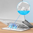 thumbnail image 4 of Inteprter Soporte de enfriamiento de tableta de plástico portátil Soporte ergonómico plegable Rotación 8 niveles Soporte de lectura de libros Juegos de teclado y mouse para computadora Blanco, 4 of 6