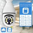 thumbnail image 3 of Bombilla de luz de la cámara Alarma de cámara de seguridad con bombilla WiFi E27 Ptz apta para cámara de vigilancia doméstica Fanmusic Bombilla de luz de la cámara, 3 of 6