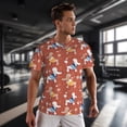 thumbnail image 3 of Wukai Cute Poodle Dog Print Men's Short-Sleeved Mesh T-Shirt,Quick-Dry Short Sleeve Workout T-Shirt-, 3 of 8