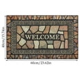 thumbnail image 2 of Retro Welcome Mat â 15.7x23.6 Inch Non- Doormat, Heavy Duty Rubber Backing, Water Absorbent for Indoor/Outdoor Use â Decorative Entryway Rug for Home, Patio, Front Door, 2 of 7