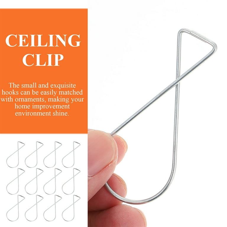 100 pcs Drop Ceiling Hook Ceiling Party Decoration Hanging Suspended Grid  Clip 