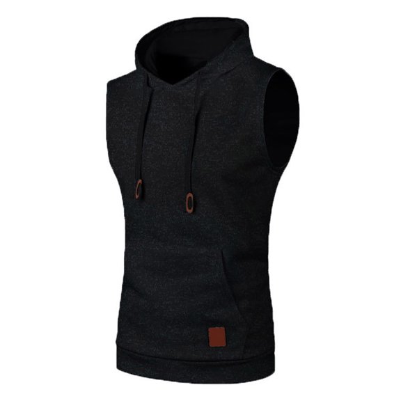 Qepwscx Men's Workout Hooded Tank Tops Muscle Cut Off Sleeveless Gym Hoodies Workout T Shirt Muscle Gym Fitness Tee Summer Shirt Beach Muscle Knit Vests