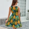 thumbnail image 6 of A Close Up of A Pineapple And Palm Leaves Pattern Sundress Sleeveless Dress Summer Women Clothes Dress for Women Dresses, 6 of 7