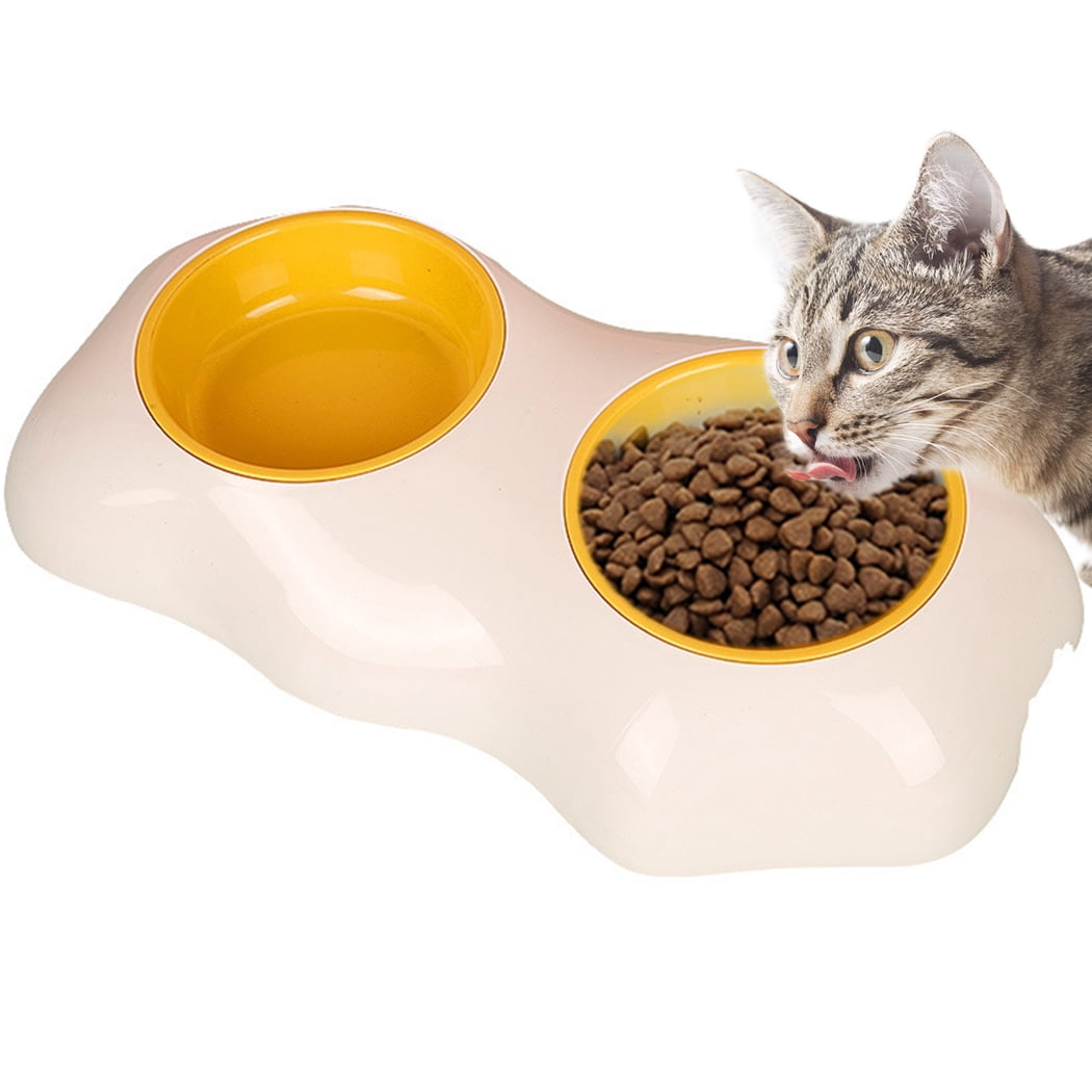 Cat Food Bowl Double Detachable Creative Nonslip Cat Food Dish Dog