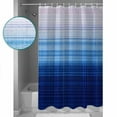 thumbnail image 3 of Small Stall Shower Curtain 36x72 Inch Narrow Half Size Blue Pink Ombre Bath Curtains Bathroom Decor Gradient Abstract Stripes Texture Waterproof Fabric Shower Curtain Set with Hooks 36 Inch, 3 of 6