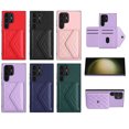thumbnail image 4 of Checkered Leather Multi-Card Slot Crossbody Wallet Case For Samsung Galaxy S24,iPhone 16 Pro Max, 4 of 5